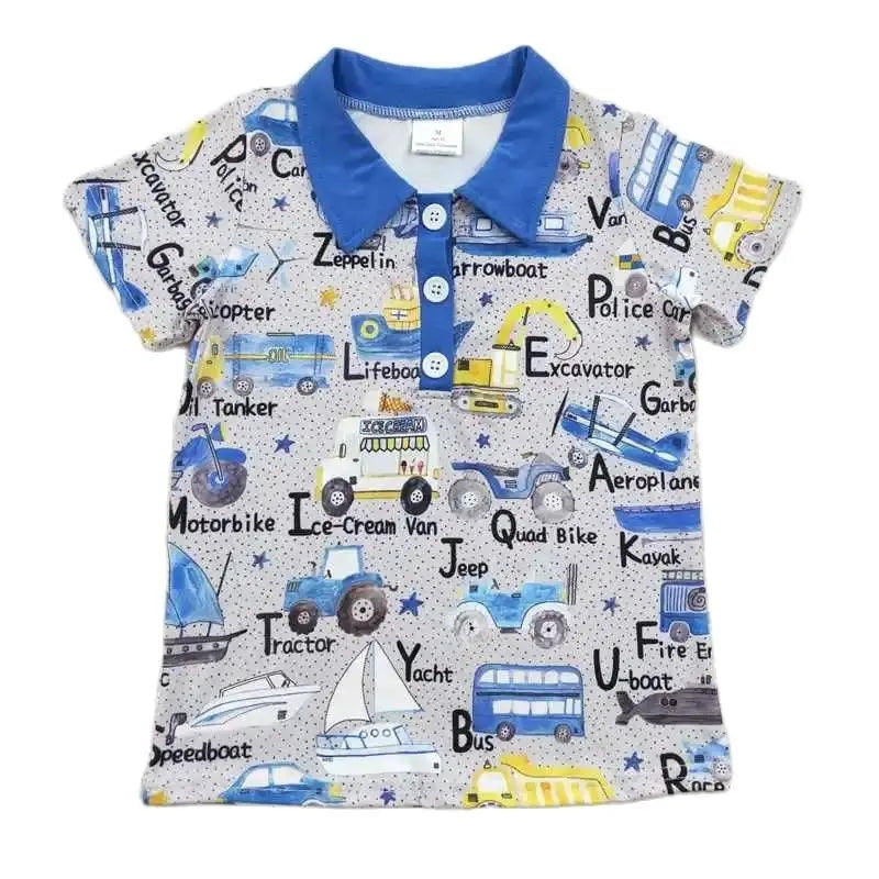 Transportation Vehicle ABC- Boys Clothing - Back To School