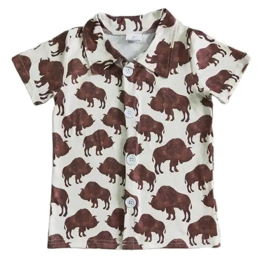 Western Buffalo Animal Print Western - Boys Clothing - Back To School