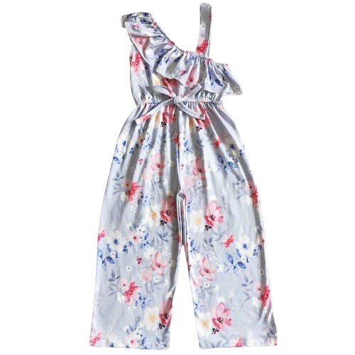 Sophisticated Pastel Floral Jumpsuit - Kids Clothes