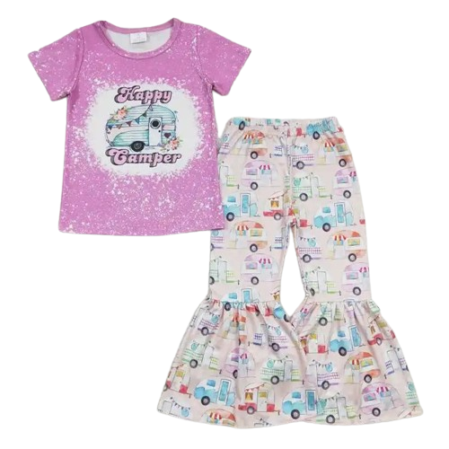 Happy Camper Pastel - Western Bell Bottom Outfit Kids Girls