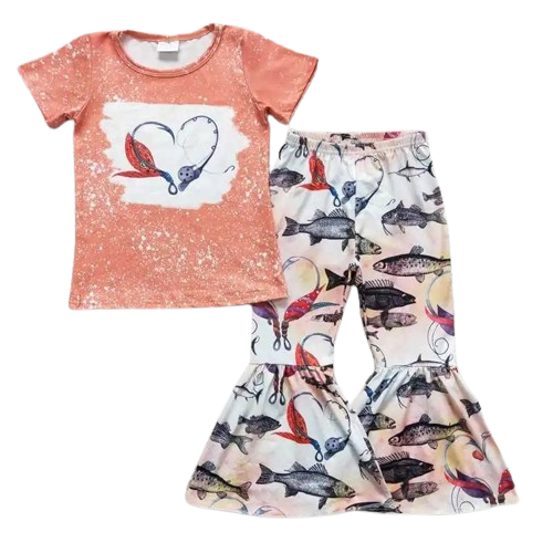 Fishing Love - Western Bell Bottoms Outfit Kids