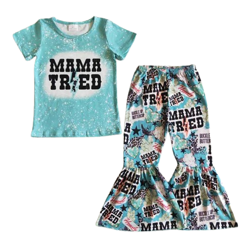 Mama Tried - Western Bell Bottom Outfit Kids Girls