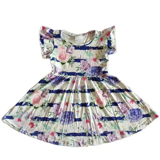 Floral Dress Classic Floral Stripe - Kids Clothing