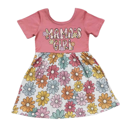 Groovy Floral MAMA'S GIRL Pink Daisy Dress - Kids