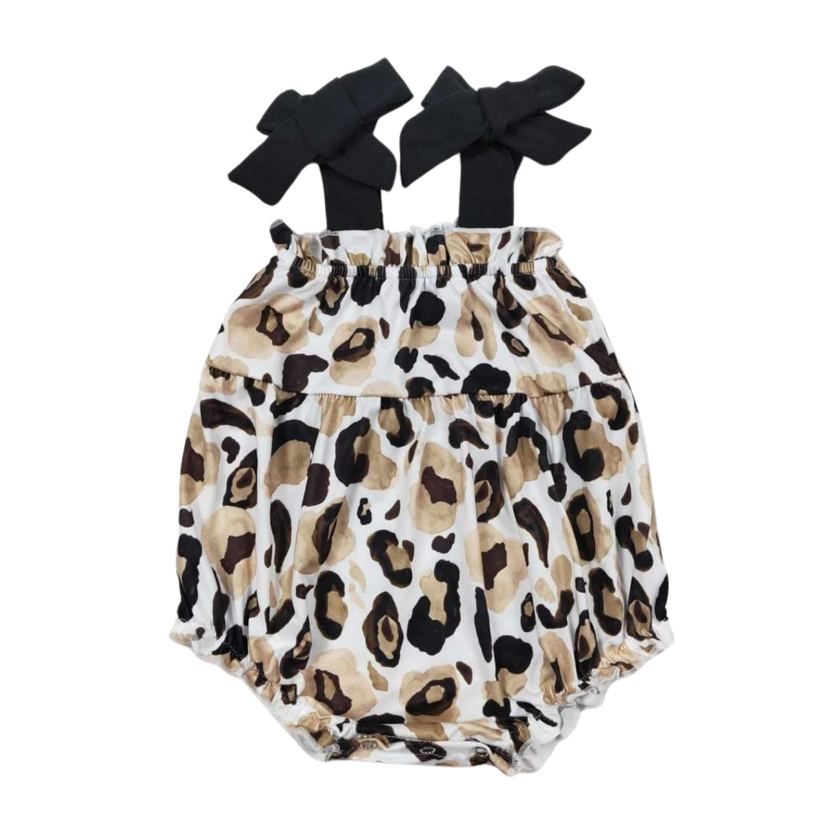 Leopard Print Tie Southwest Baby Bubble Romper Kids