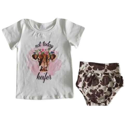 Not Today Heifer Western Baby Bummies - Kids Clothes