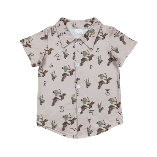 Cattle Brand Western Cactus - Boys Clothing - Back To School