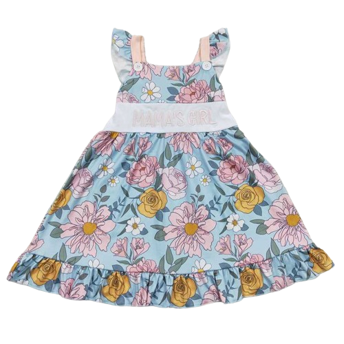 MAMA'S GIRL FLORAL Sleeveless Ruffle Dress