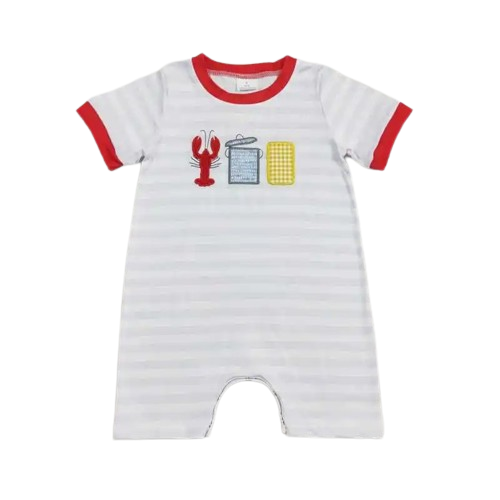 Whimsical Baby Romper Seafood Cookout - Kids Clothing