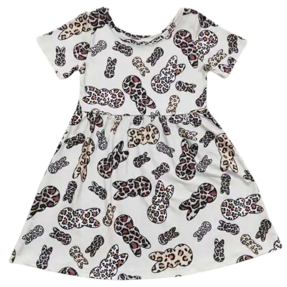 Southwest Dress Leopard Print Bunnies - Kids Clothing