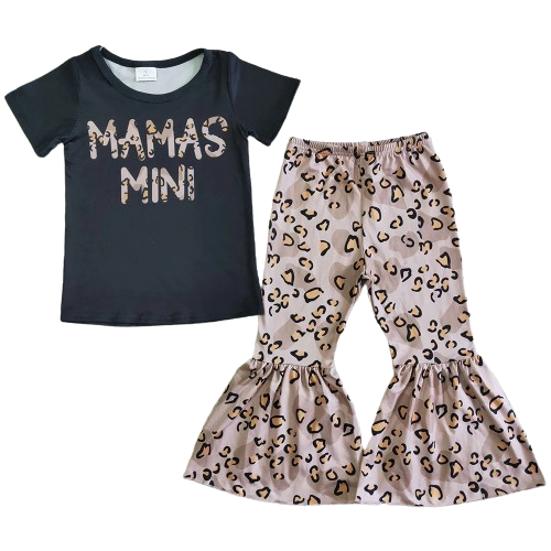 Mama's Mini Leopard -Western Bell Bottoms Outfit Kids