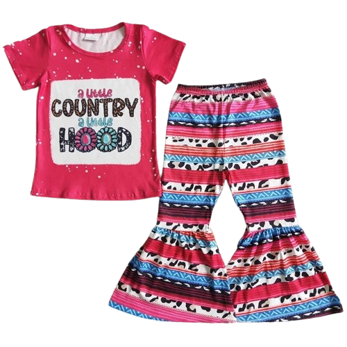 Little Country Little Hood - Western Bell Bottom Outfit Kids